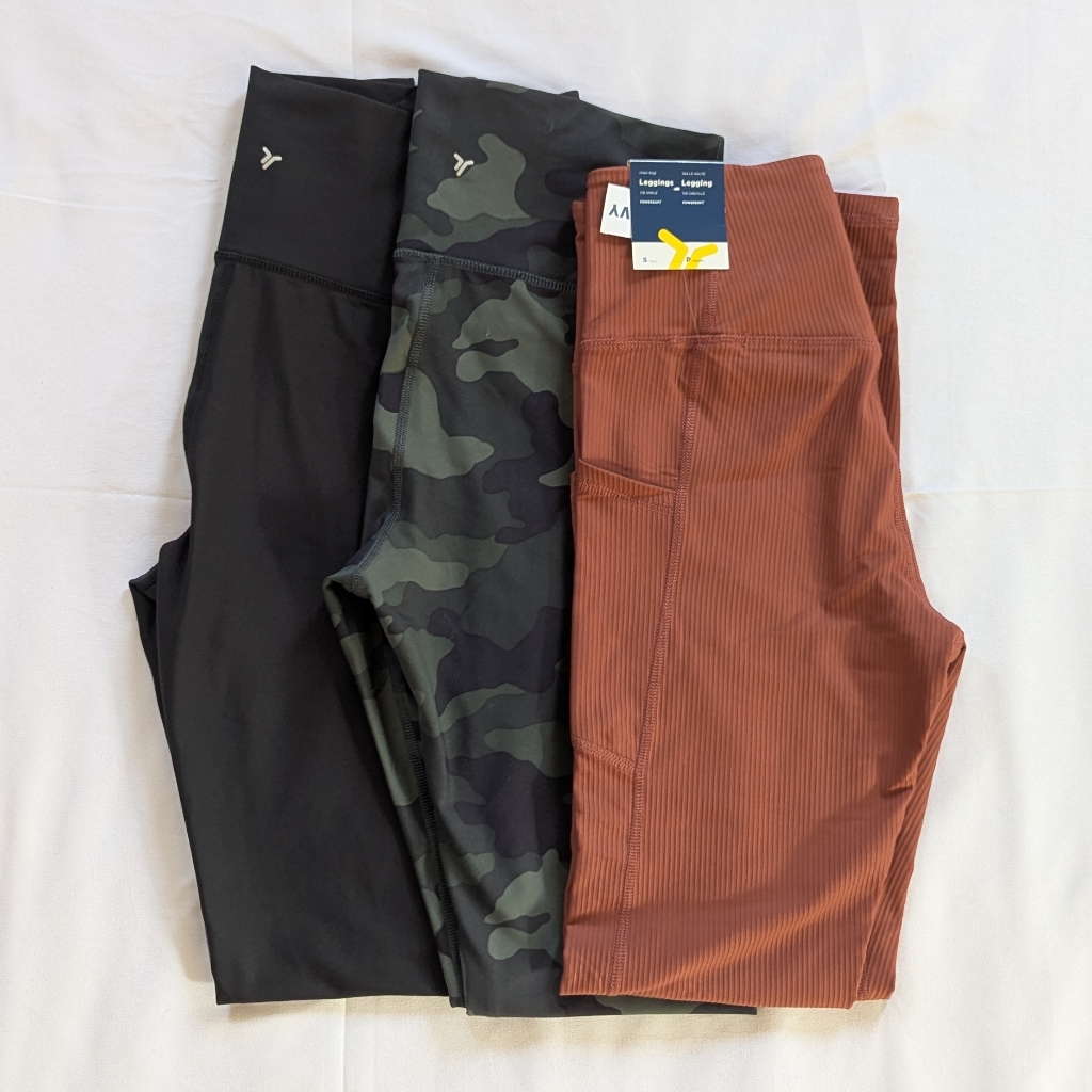 3 X Old Navy Leggings Camo, Black, Cherry Birch